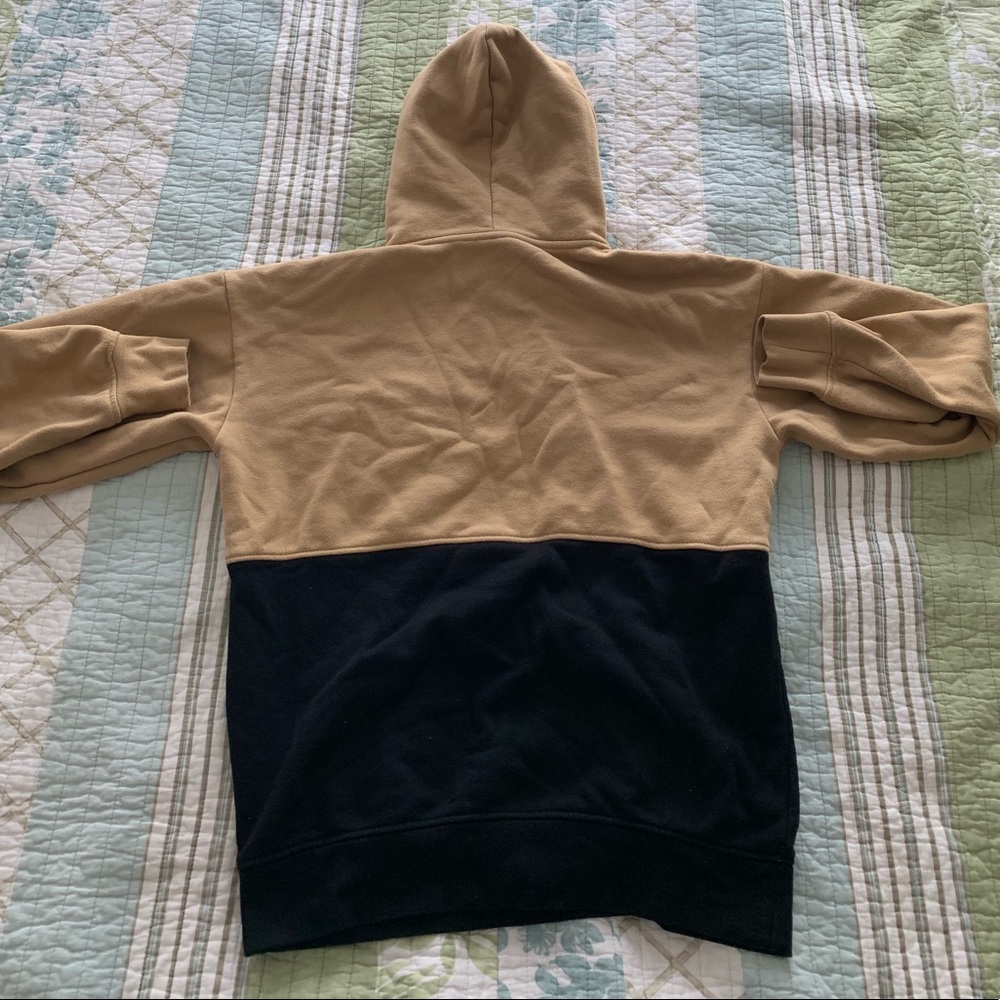Zine Tan & Black Hoodie Size S